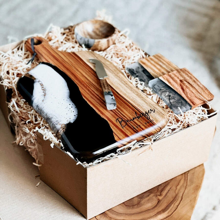 Cheese Board with Matching Cheese Knife Coasters and Bowl