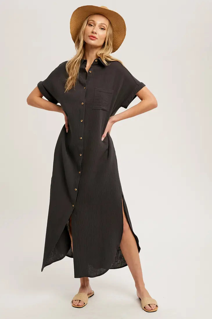 Meredith Maxi Shirt Dress