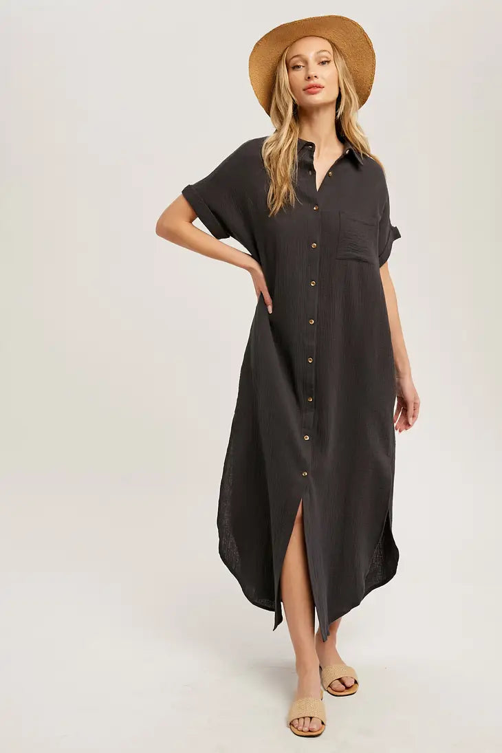 Meredith Maxi Shirt Dress