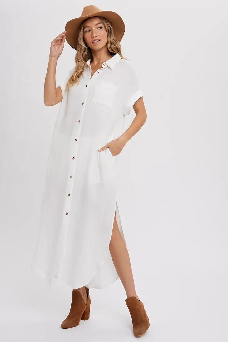 Meredith Maxi Shirt Dress