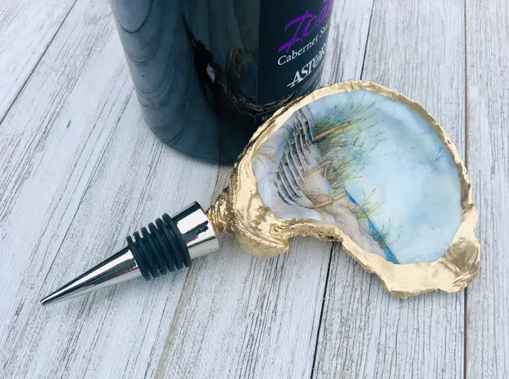 Oyster Shell Wine Stopper