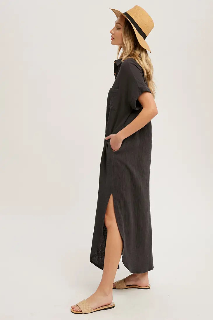 Meredith Maxi Shirt Dress