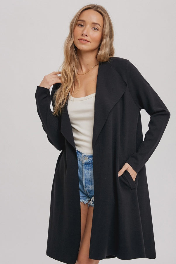 Drape Collar Cardi