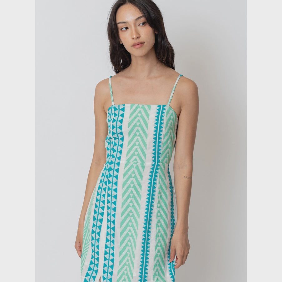 Spaghetti Strap Embroidered Mini Dress