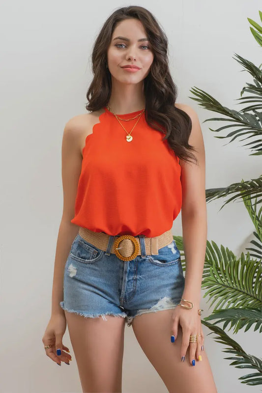 Stacy Scallop Top