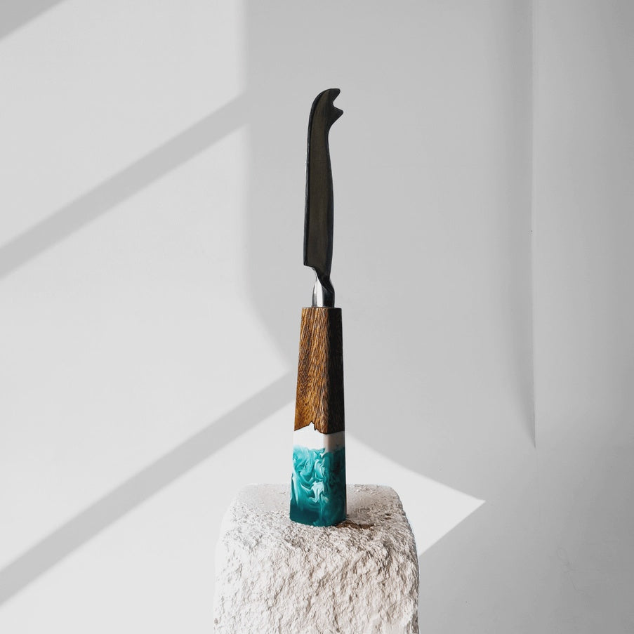 Epoxy Resin and Wood Cheese Knife