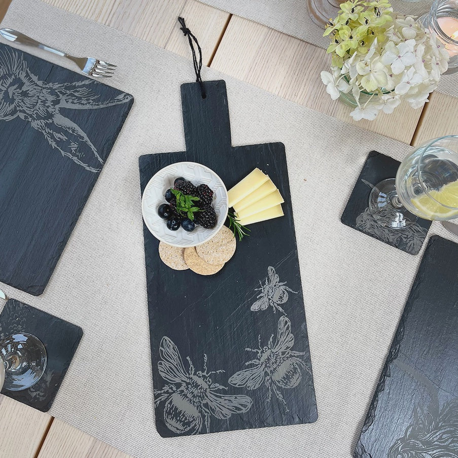 Bees Large Slate Serving Paddle
