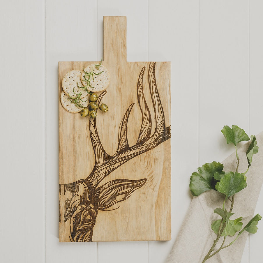 Scandi Stag Long Oak Serving Paddles