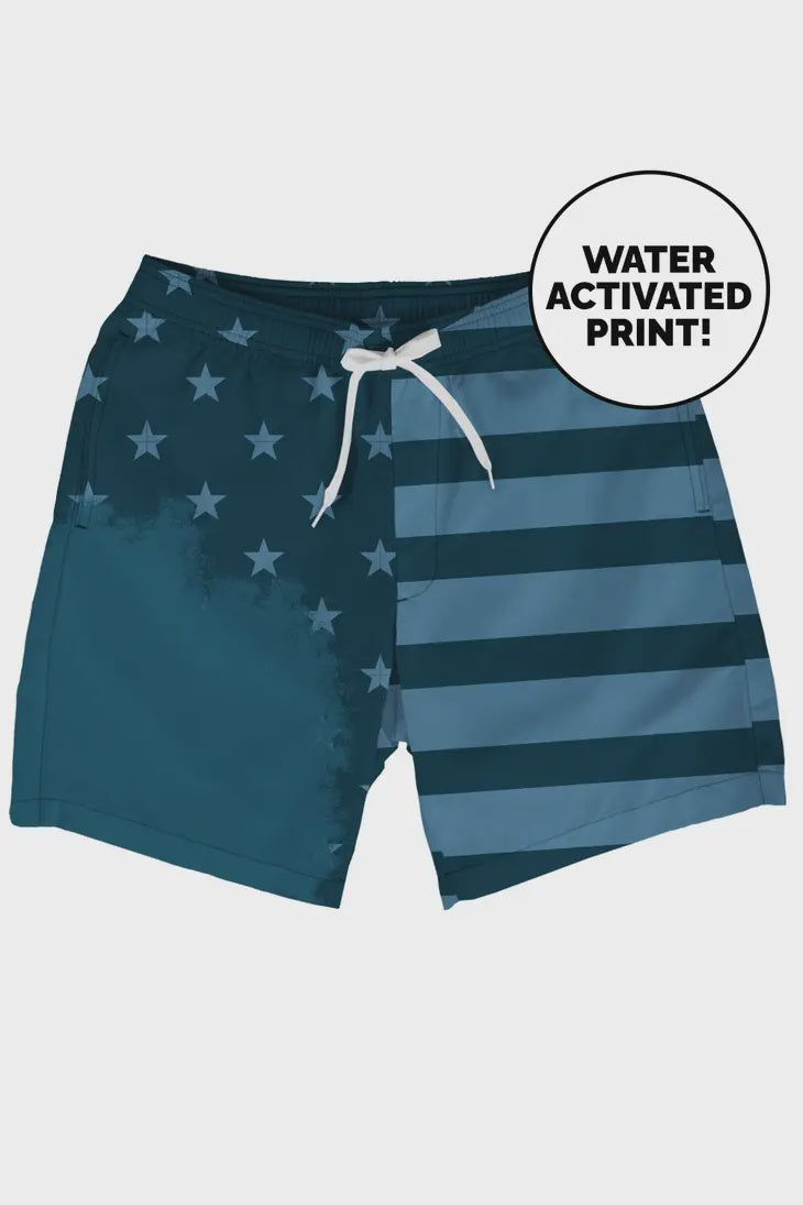 Flag Color Changing Swim Trunks