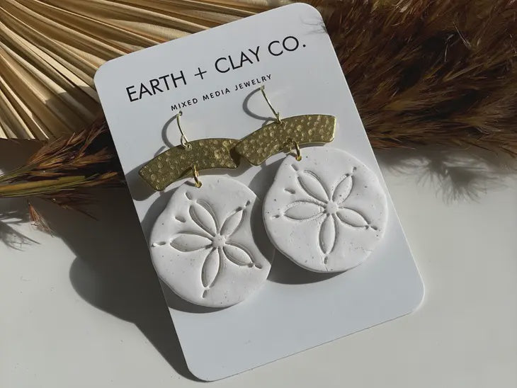 Beach Sand Dollar Earrings