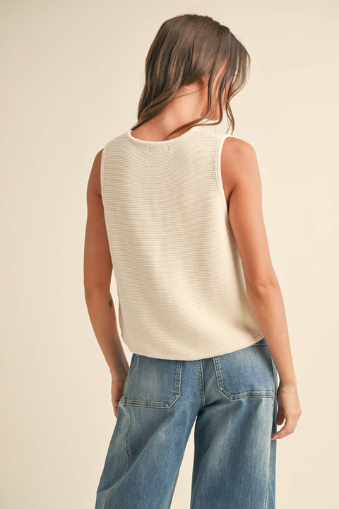Tia TIED FRONT KNITTED VEST
