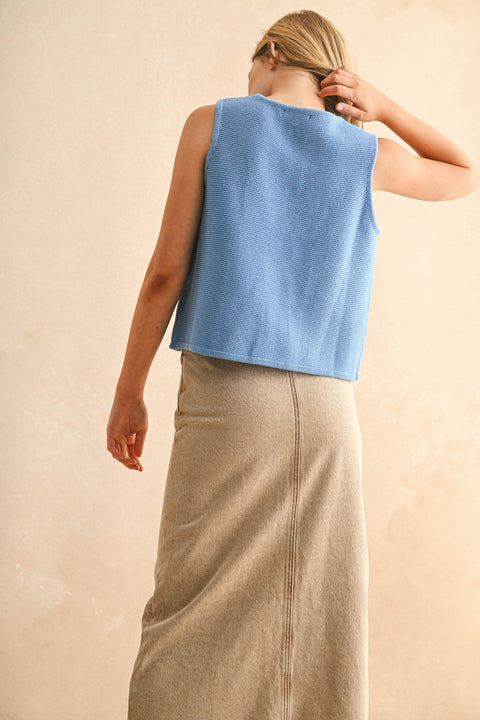 Tia TIED FRONT KNITTED VEST