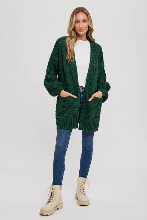 CHUNKY CABLE CARDIGAN
