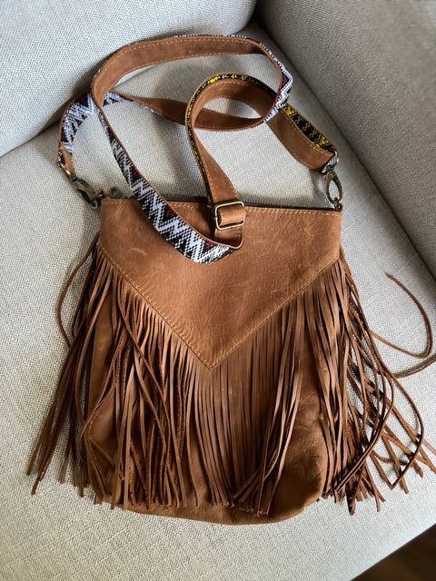 Romy Western Fringe Leather Crossbody