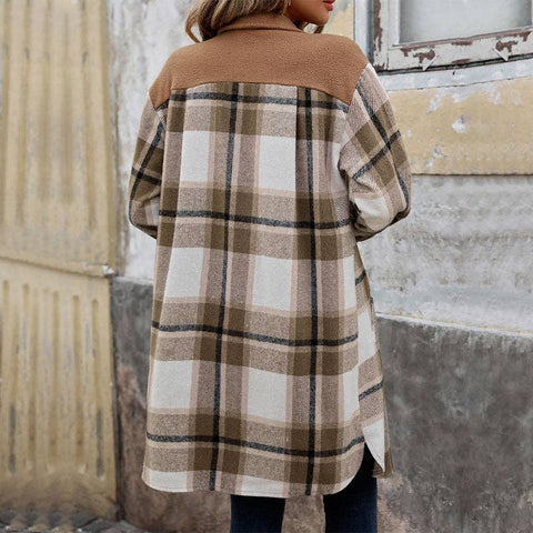 The Hattie Plaid Long Coat