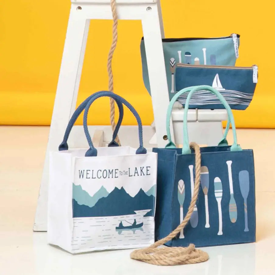 Welcome To the Lake Itsy Bitsy Reusable Gift Bag Tote