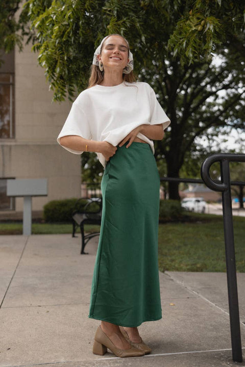 Aniston Slip Skirt H. Green