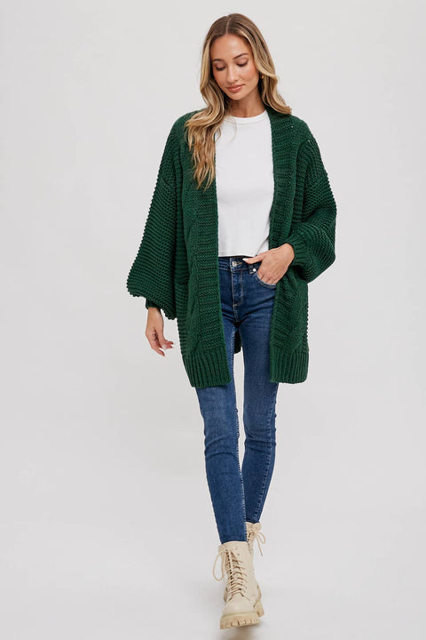 CHUNKY CABLE CARDIGAN