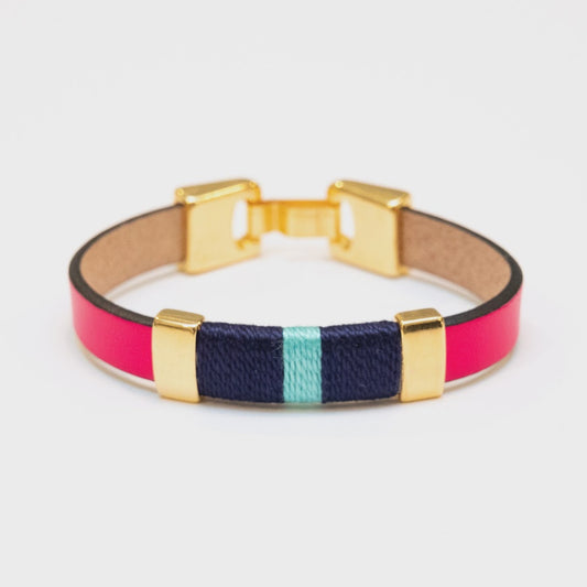 Bristol Bracelet - Neon Pink/Navy/Turquoise/Gold