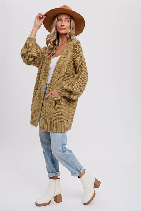 CHUNKY CABLE CARDIGAN