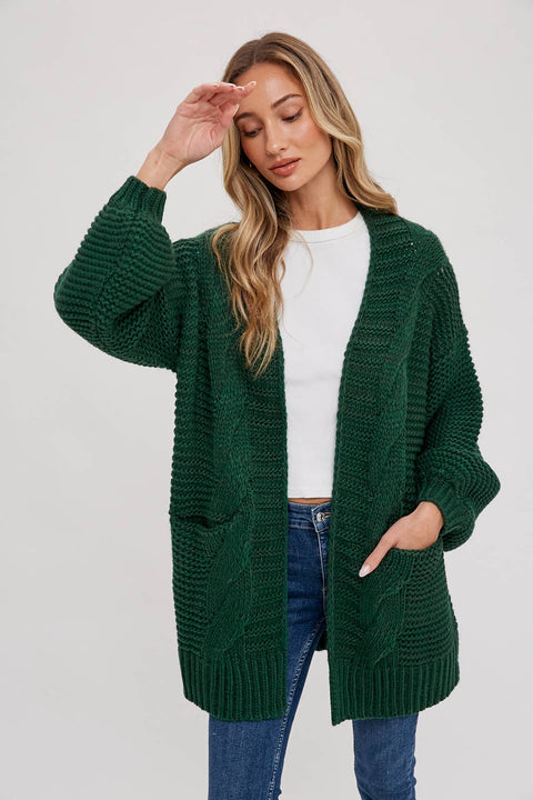 CHUNKY CABLE CARDIGAN