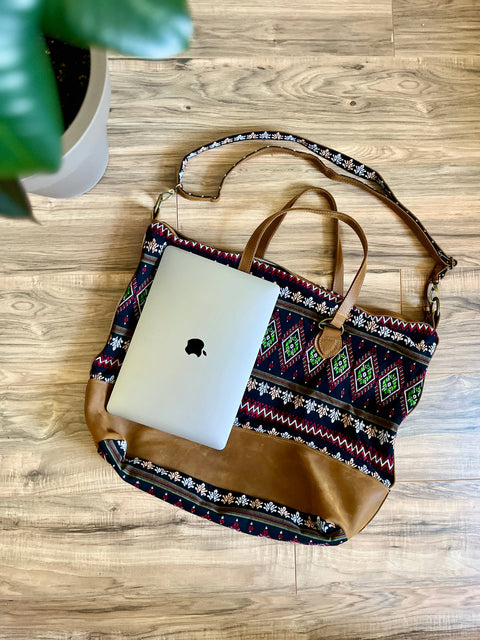 Western Inspired Handmade Leather Duffle Bag