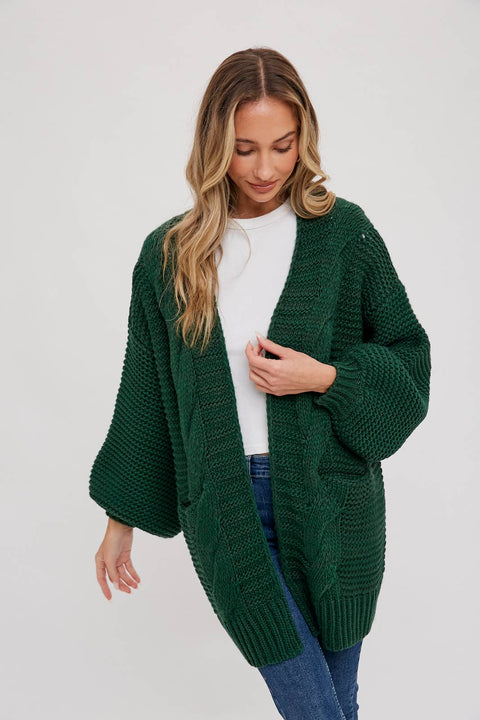 CHUNKY CABLE CARDIGAN