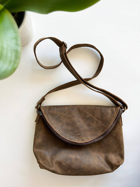 Aliza Handmade Full Grain Leather Boho Everyday Crossbody