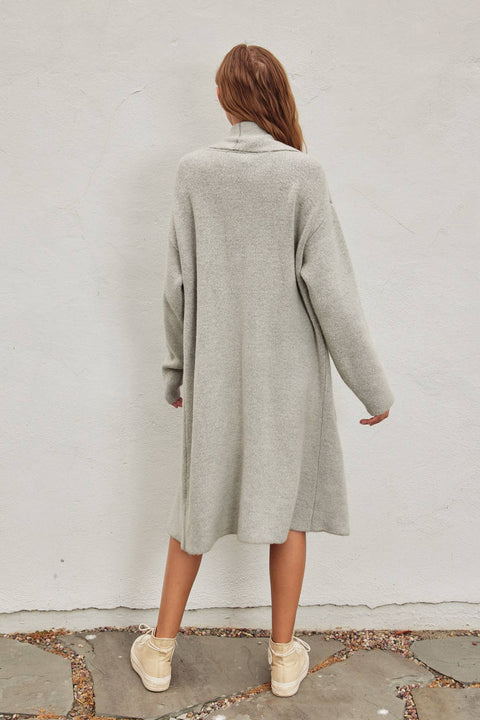 Cozy Long Cardigan-Grey