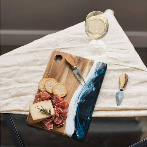 Small Wood Resin Cheese Board / Charcuterie Board