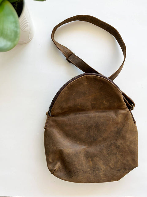 Aliza Handmade Full Grain Leather Boho Everyday Crossbody