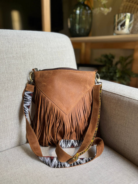 Romy Western Fringe Leather Crossbody