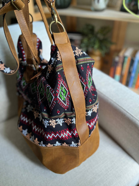 Western Inspired Handmade Leather Duffle Bag