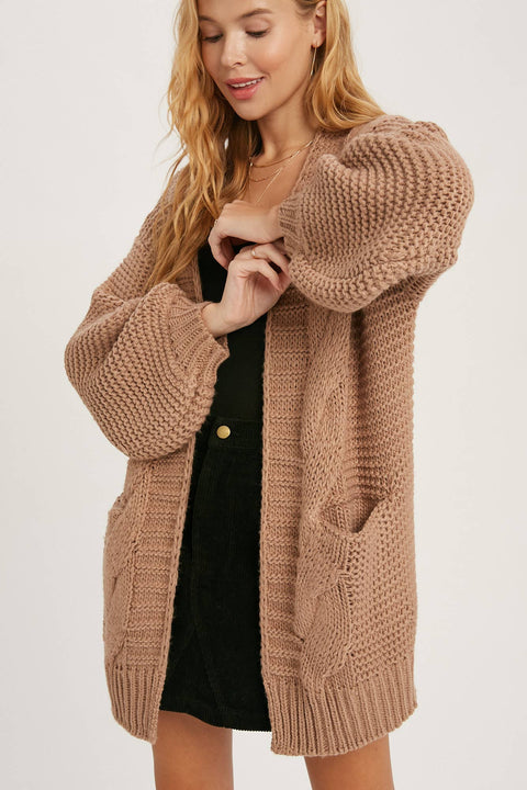 CHUNKY CABLE CARDIGAN