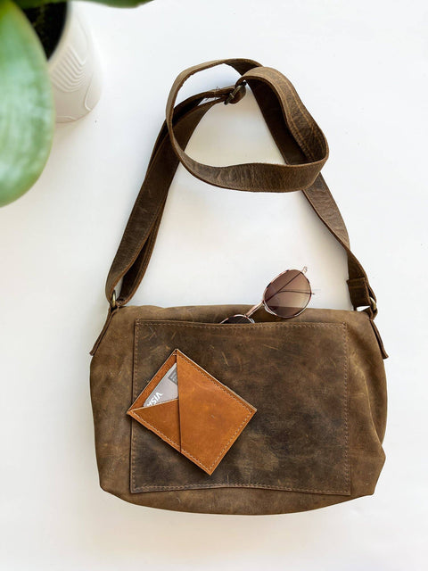 Aliza Handmade Full Grain Leather Boho Everyday Crossbody