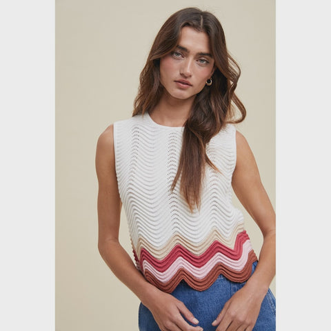 Winnie Wavy Sweater Tank