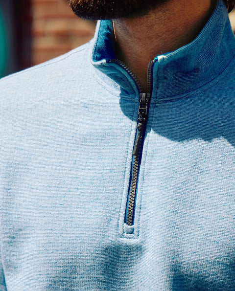 Bobby Fleece Quarter Zip - Blue Combo