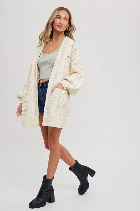 CHUNKY CABLE CARDIGAN
