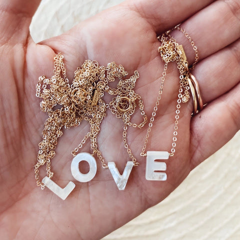 Dawn Initial Necklace Gold