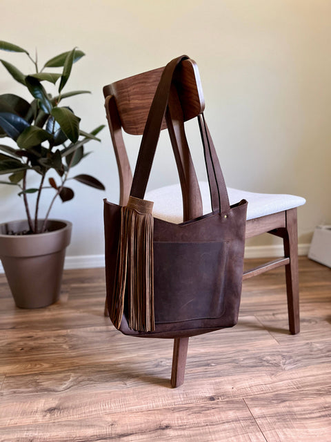 Ada Handmade Fringe Leather Bag