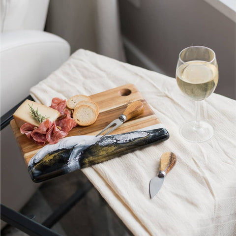 Small Wood Resin Cheese Board / Charcuterie Board
