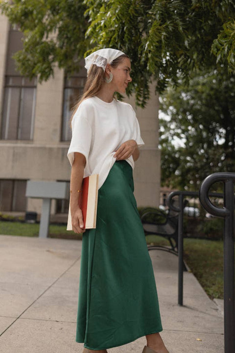 Aniston Slip Skirt H. Green