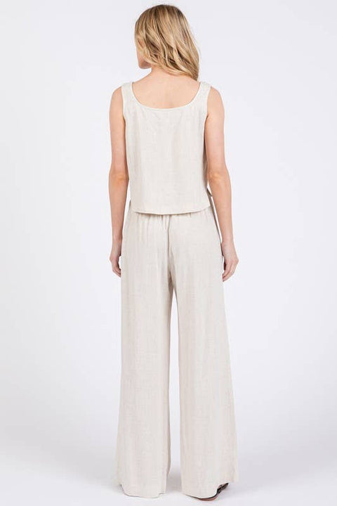 Square Neckline Side Panel Top