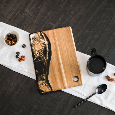 Small Wood Resin Cheese Board / Charcuterie Board