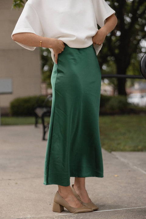 Aniston Slip Skirt H. Green