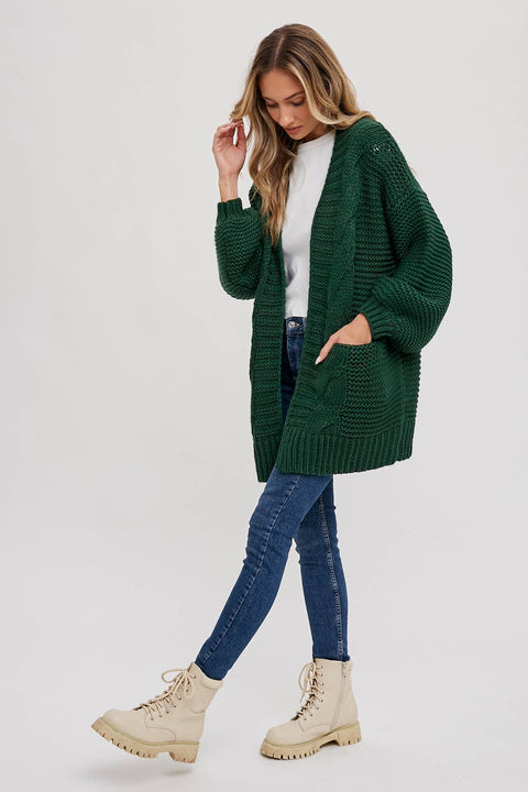 CHUNKY CABLE CARDIGAN