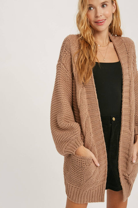 CHUNKY CABLE CARDIGAN
