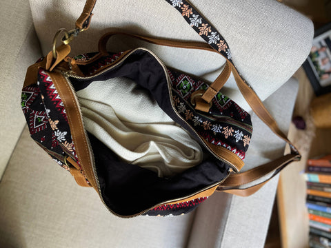 Western Inspired Handmade Leather Duffle Bag