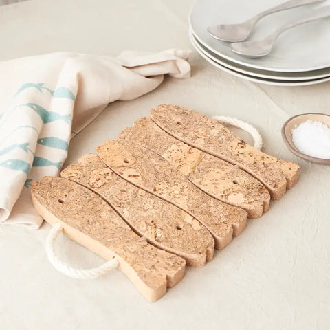 Natural Cork Trivet - 5 Fish