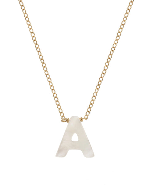 Dawn Initial Necklace Gold